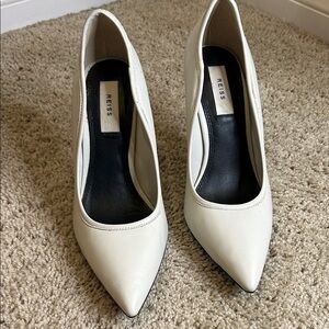 Reiss Cream Pointed Toe Heels
